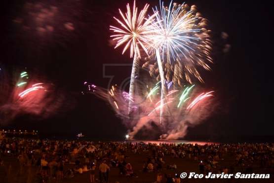 Los fuegos de Melenara 2018 (Foto Francisco Santana Ravelo)